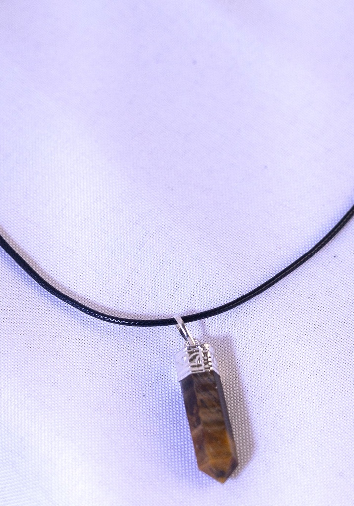 Capped Pencil Pendant - Tiger's Eye