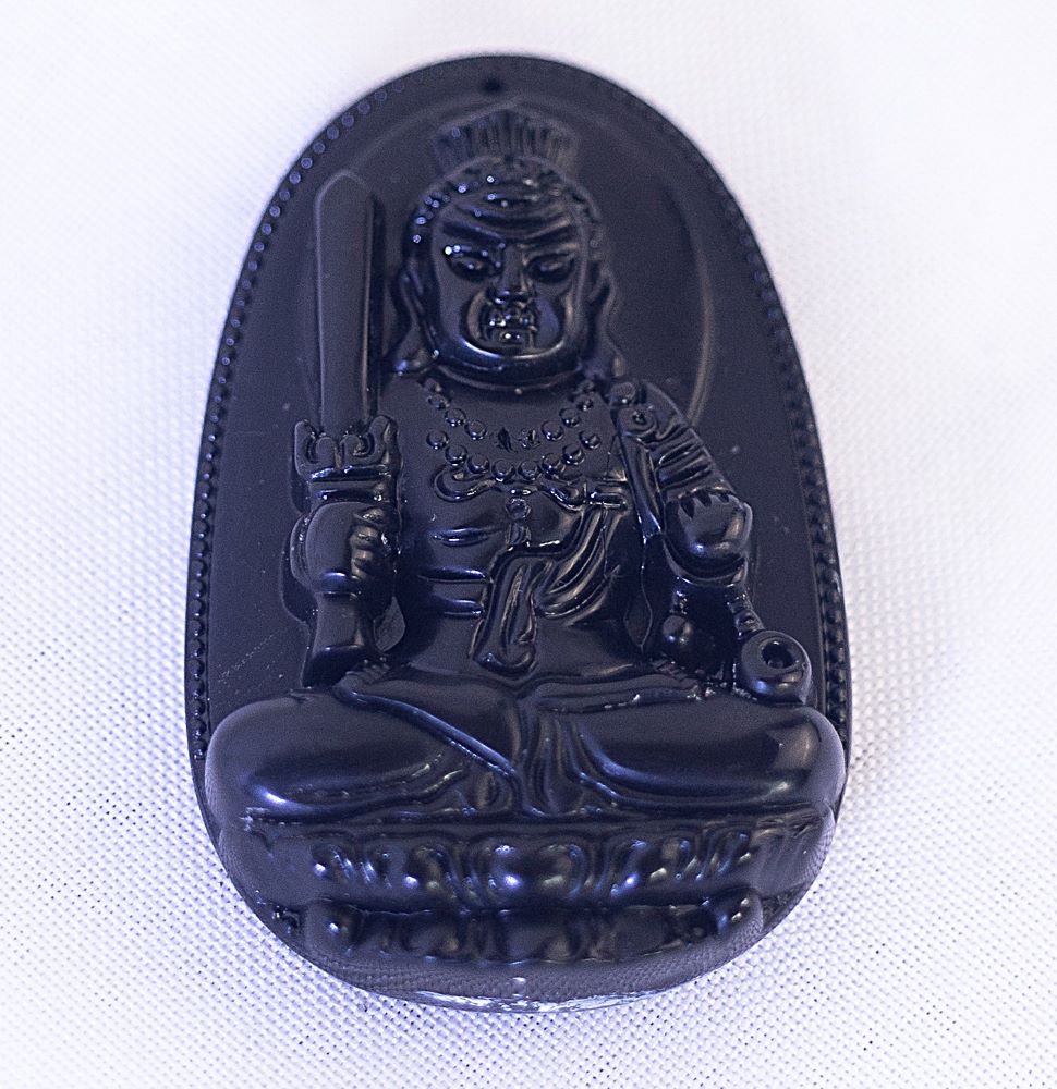 Obsidian Carving Meditation Amulette