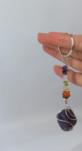 Amethyst Chakra Key Chain