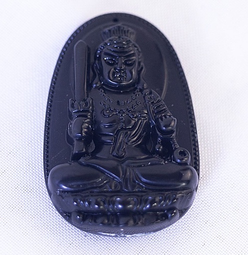 Obsidian Carving Meditation Amulette
