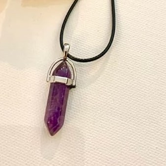 Pencil Point Pendant - Amethyst